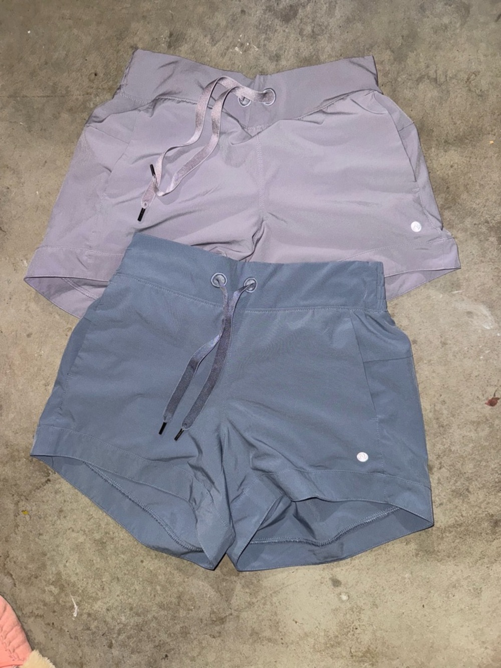 Apana Brand Women’s Lightweight Drawstring Active Shorts — Lavender & Slate